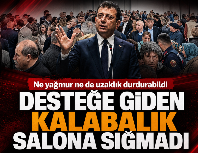 Ne yağmur ne de uzaklık durdurabildi: Desteğe giden kalabalık salona sığmadı