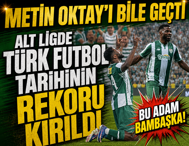 Bu adam durdurulamıyor! Bir alt ligde Türk futbol tarihinin rekoru kırıldı