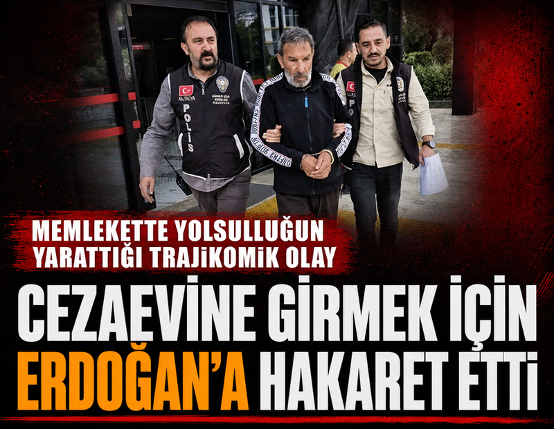 Cezaevine girmek için Erdoğan’a hakaret etti
