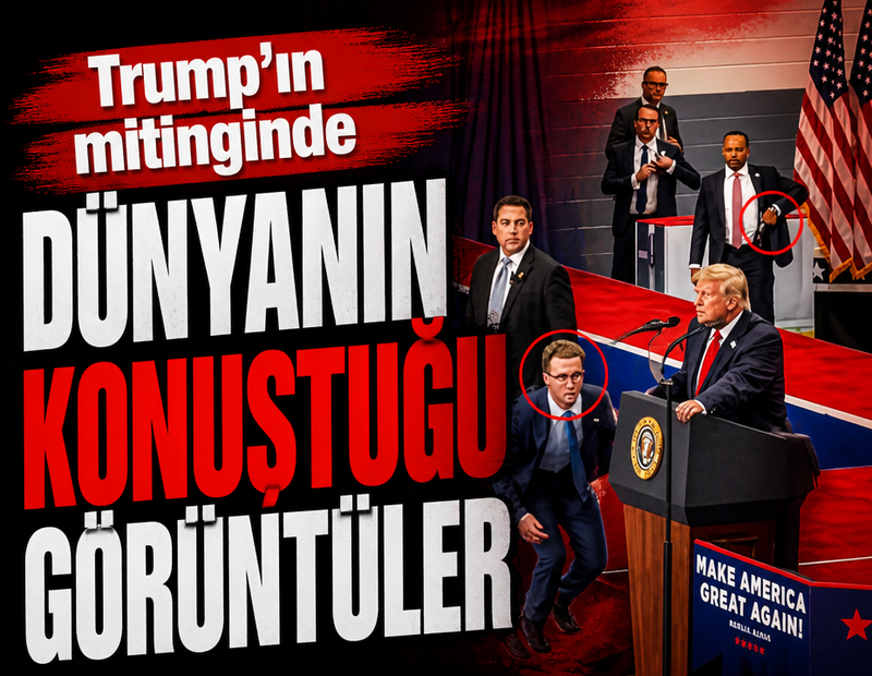 Trump'ın mitinginde dünyanın konuştuğu görüntüler