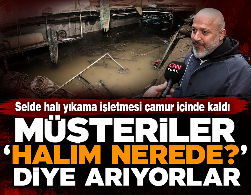 Selde halı yıkama işletmesi çamur içinde kaldı: Müşteriler halılarını soruyor