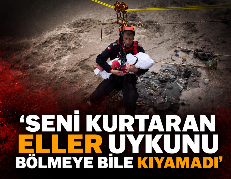 Selde mahsur kalan Zeynep bebek böyle kurtarıldı: 'Seni kurtaran eller uykunu bölmeye bile kıyamadı'