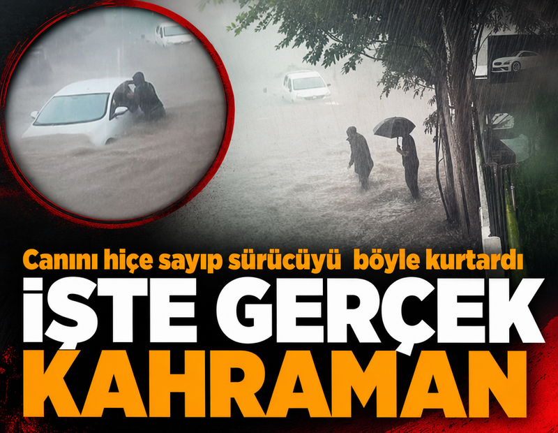 İşte gerçek kahraman! Canını hiçe sayıp sürücüyü kurtardı