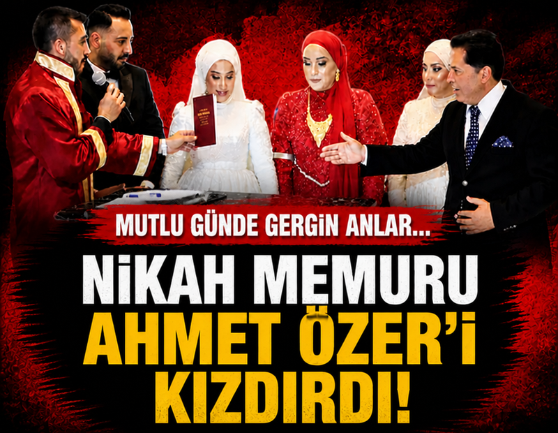 Mutlu günde anlar: Nikah memuru Ahmet Özer'i kızdırdı!
