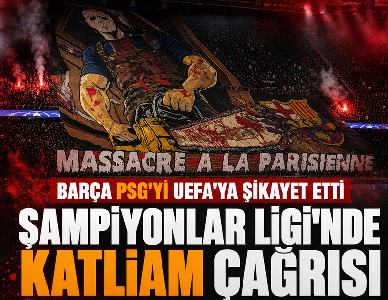 PSG tribünlerinde skandal pankart: Barcelona soluğu UEFA'da aldı