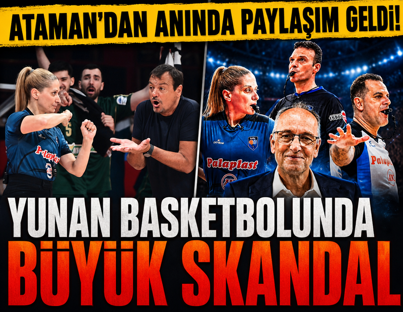 Yunan basketbolunda büyük skandal! Ergin Ataman'dan flaş paylaşım