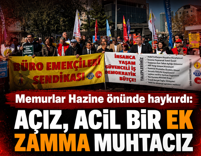 Memurlar bütçeyi protesto etti