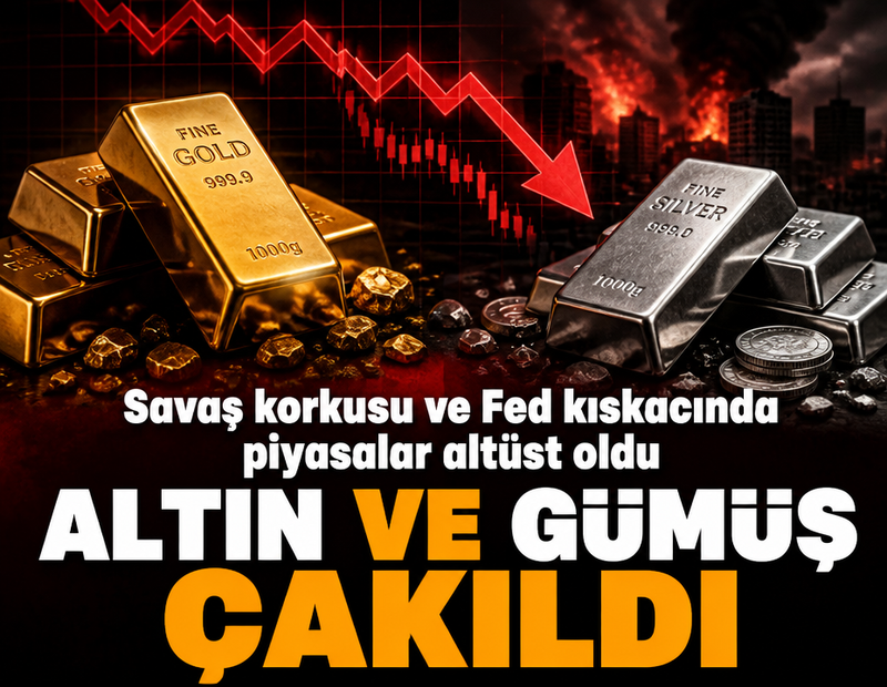 Altın ve gümüş çakıldı: Savaş korkusu ve Fed kıskacında piyasalar altüst oldu