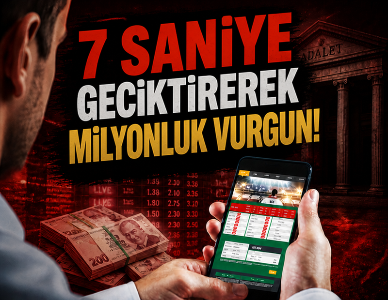 Canlı bahiste 7 saniye geciktirerek milyonluk vurgun