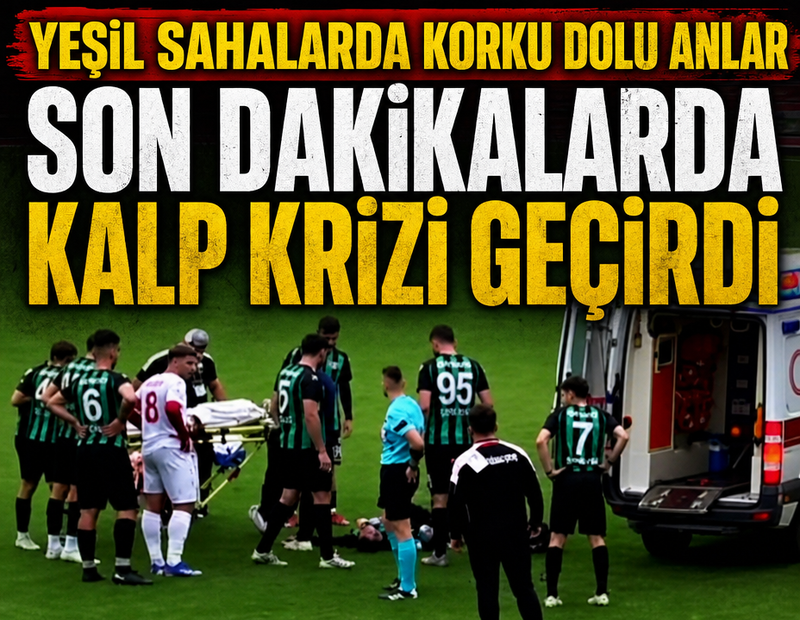Yeşil sahalarda kordu dolu anlar! Son dakikalarda kalp krizi geçirdi