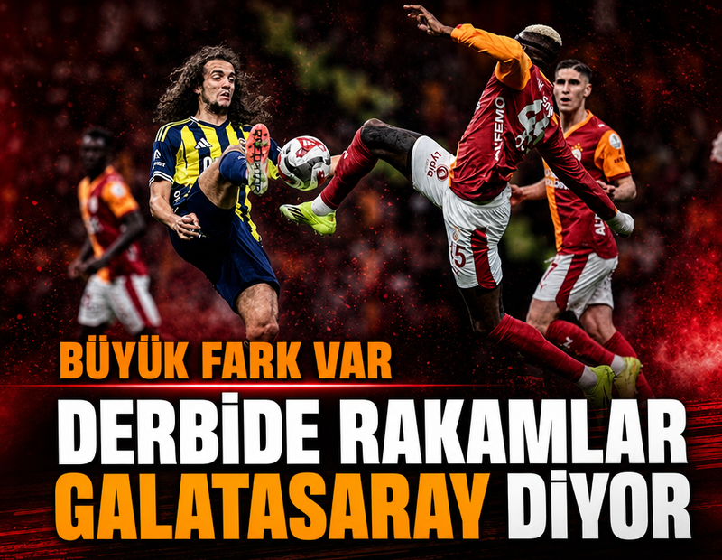 Derbide rakamlar Galatasaray diyor! Büyük fark var