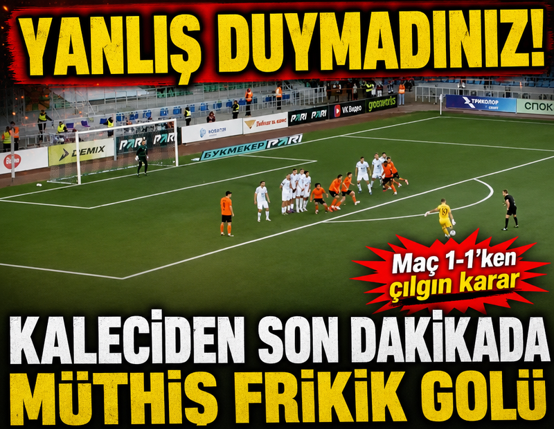 Herkes bu kaleciyi konuşuyor! Son dakikalarda frikikten müthiş gol attı