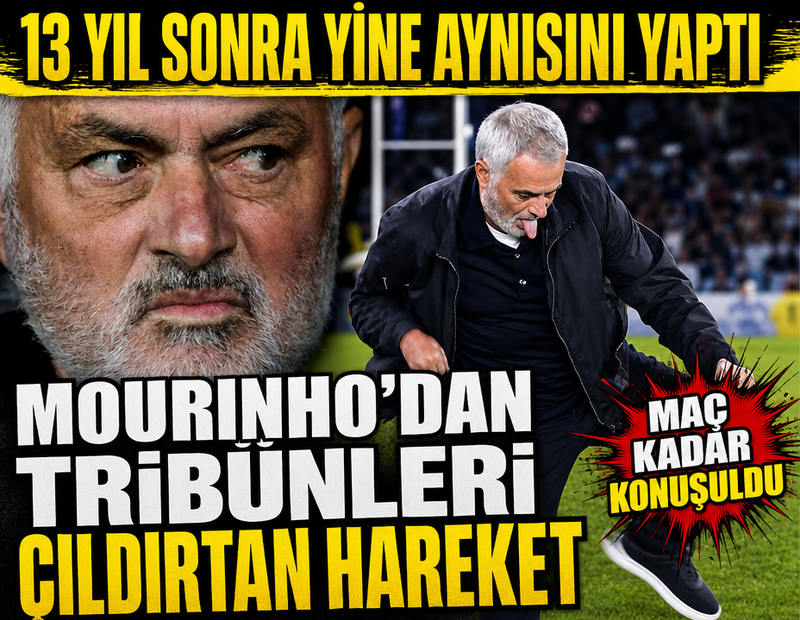 Mourinho'dan tribünleri çıldıran hareket! 13 yıl sonra aynı sevinç