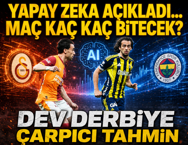 Galatasaray-Fenerbahçe maçı kaç kaç bitecek? Yapay zeka tahminini yaptı