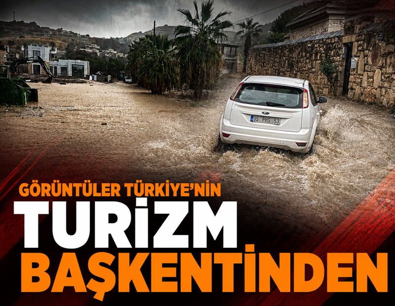 Görüntüler Türkiye'nin turizm başkentinden! Yollar trafiğe kapandı, iş yerlerini su bastı