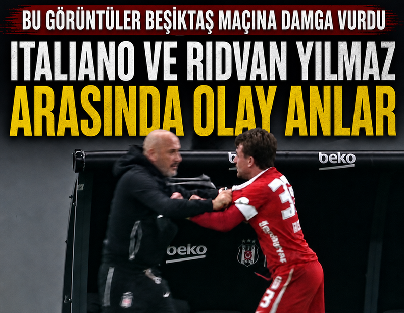 Italiano ve Rıdvan Yılmaz'ın gol sevinci olay oldu! Beşiktaş maçına damga vuran anlar