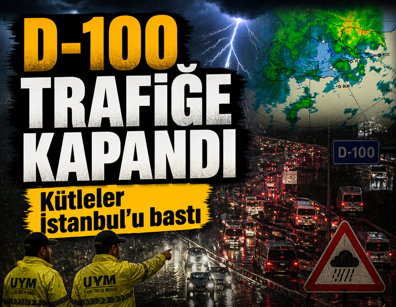 Kütleler İstanbul'u bastı, D-100 trafiğe kapandı