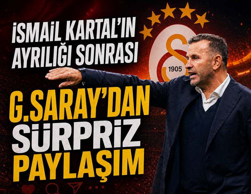 İsmail Kartal'ın ayrılığı sonrası Galatasaray'dan flaş paylaşım