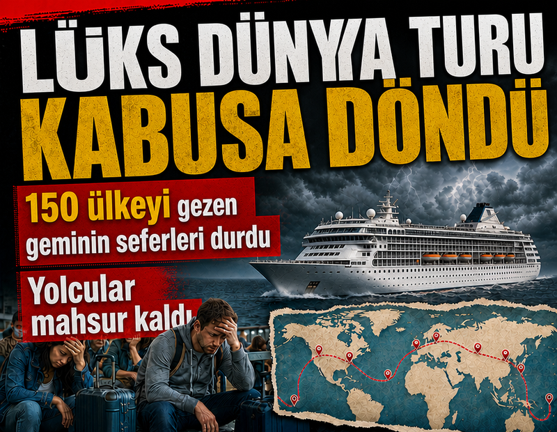 440 bin dolarlık lüks dünya turu kabusa döndü: 150 ülkeyi gezen geminin seferleri durdu, yolcular mahsur kaldı