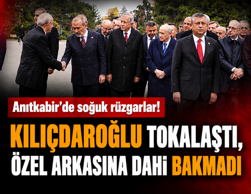 Anıtkabir'de dikkat çeken anlar! Kılıçdaroğlu tokalaştı, Özel arkasını dönmedi