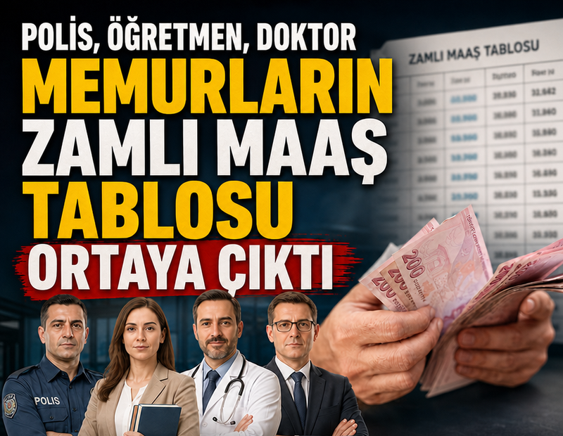 Memurların zamlı maaş tablosu ortaya çıktı: Polis, öğretmen, doktor...