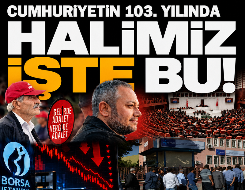 Cumhuriyetin 103. yılında halimiz iste bu!