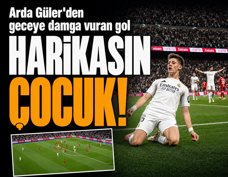 Harikasın çocuk! Arda Güler’den geceye damga vuran gol
