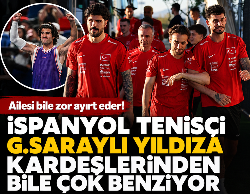 İspanyol tenisçi G.Saraylı yıldıza ikizi kadar benziyor