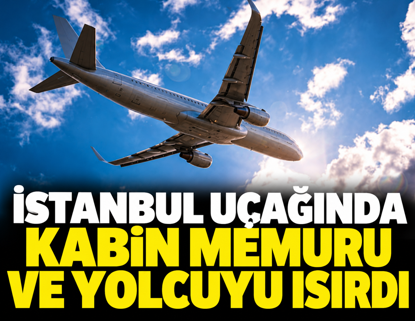İstanbul uçağında akılalmaz olay: Kabin memuruyla yolcuyu ısırdı