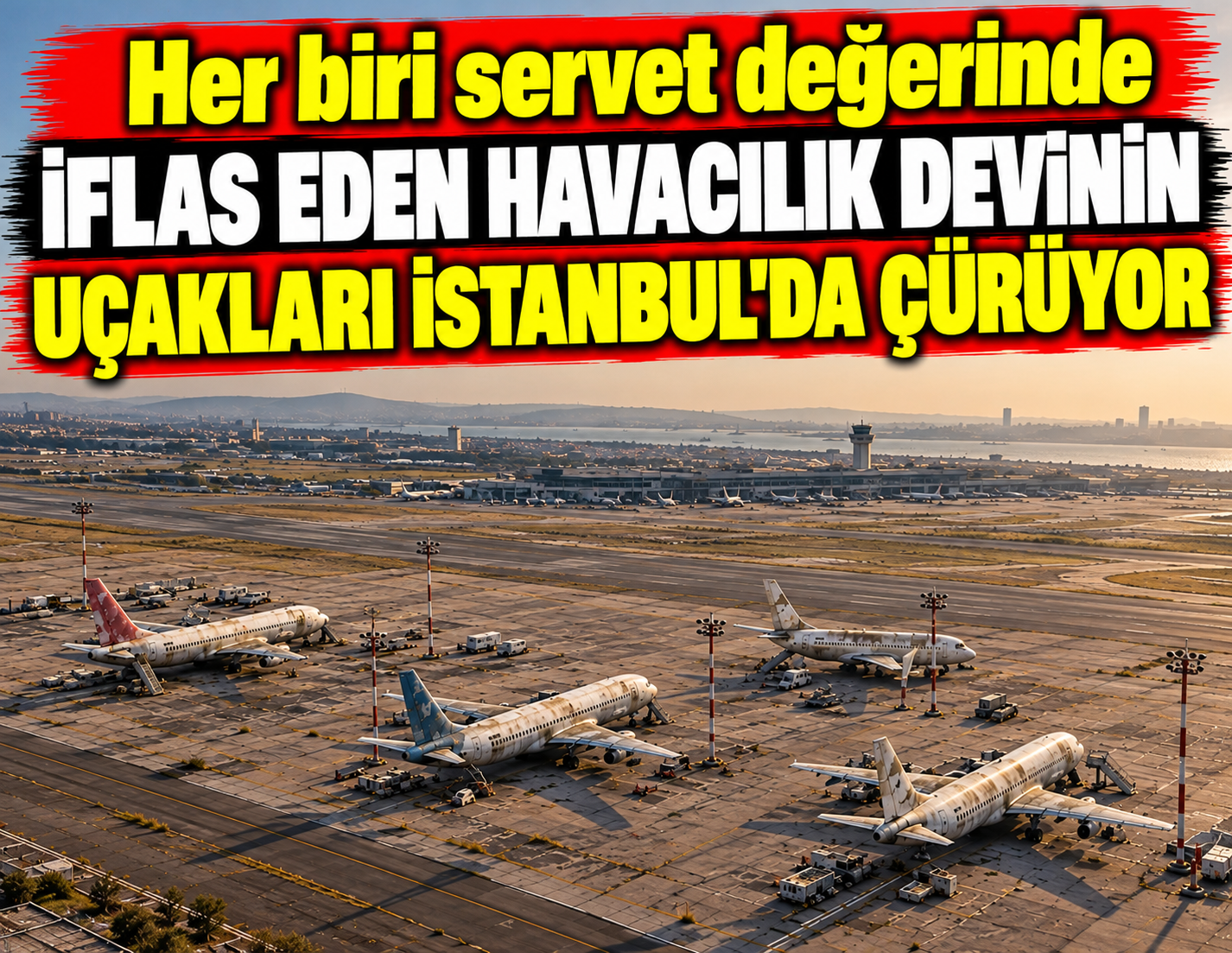 İflas eden Türk devinin uçakları İstanbul’da çürüyor: Her biri servet değerinde