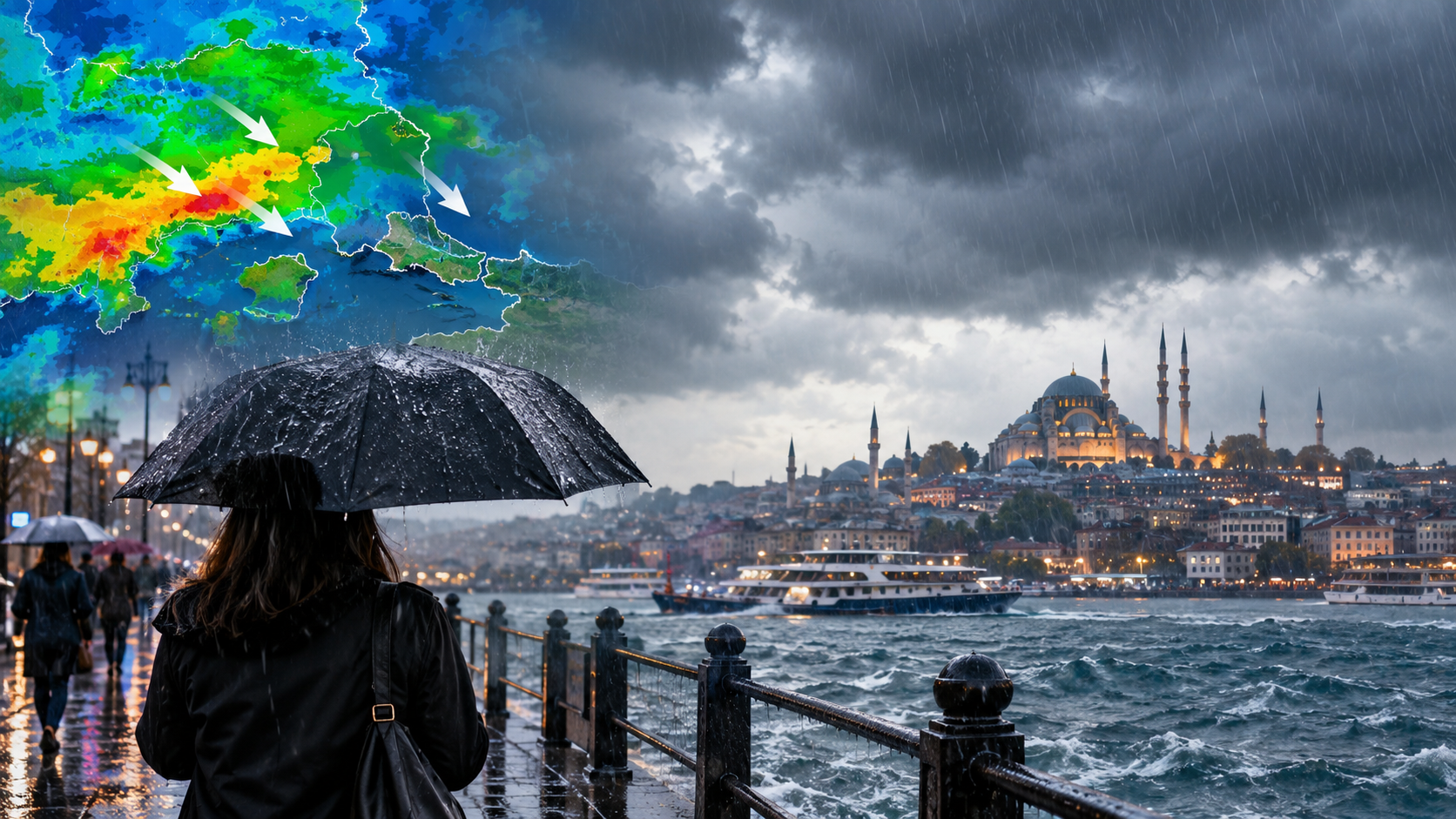 YAĞMUR TRAKYA'DAN GİRİŞ YAPTI: İSTANBUL İÇİN SAAT VERİLDİ 