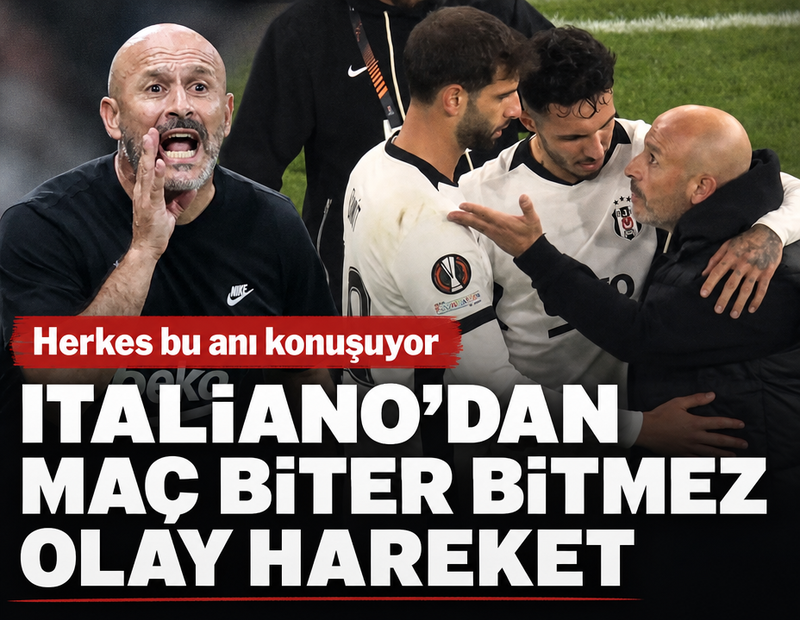Italiano'dan maç biter bitmez olay hareket: Herkes bu anı konuşuyor