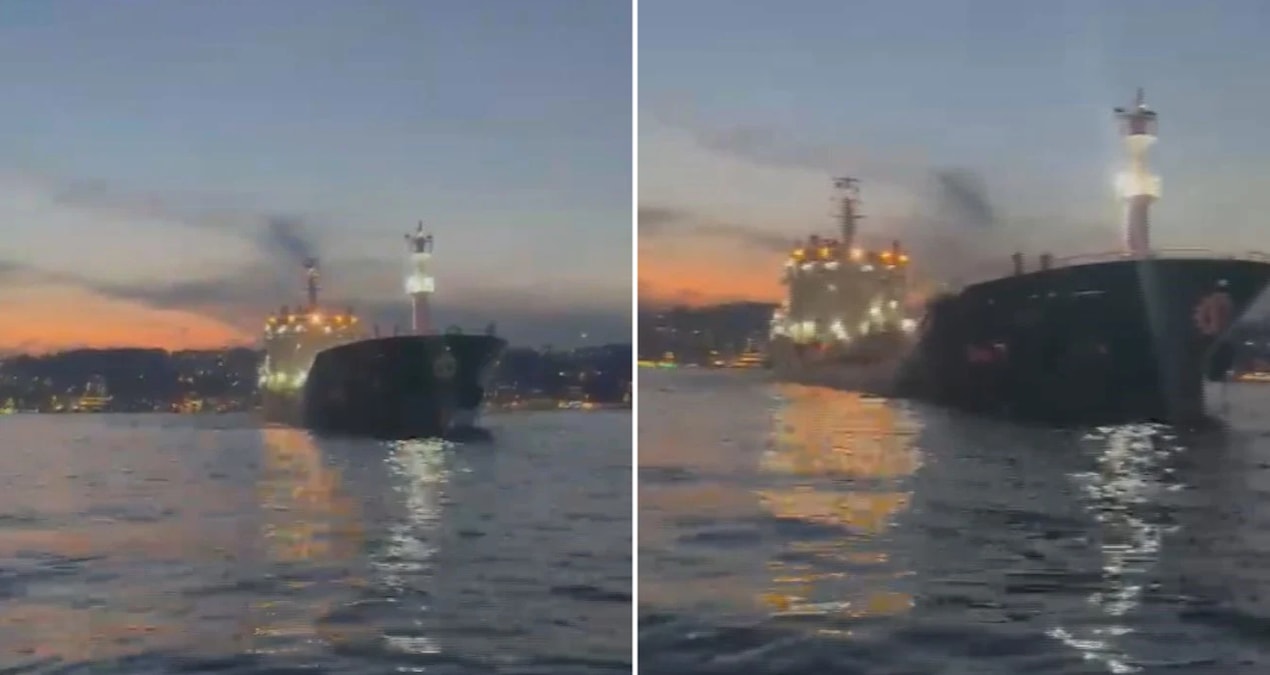 Tanker kıyıya sürüklendi, İstanbul Boğazı'nda gemi trafiği askıya alındı