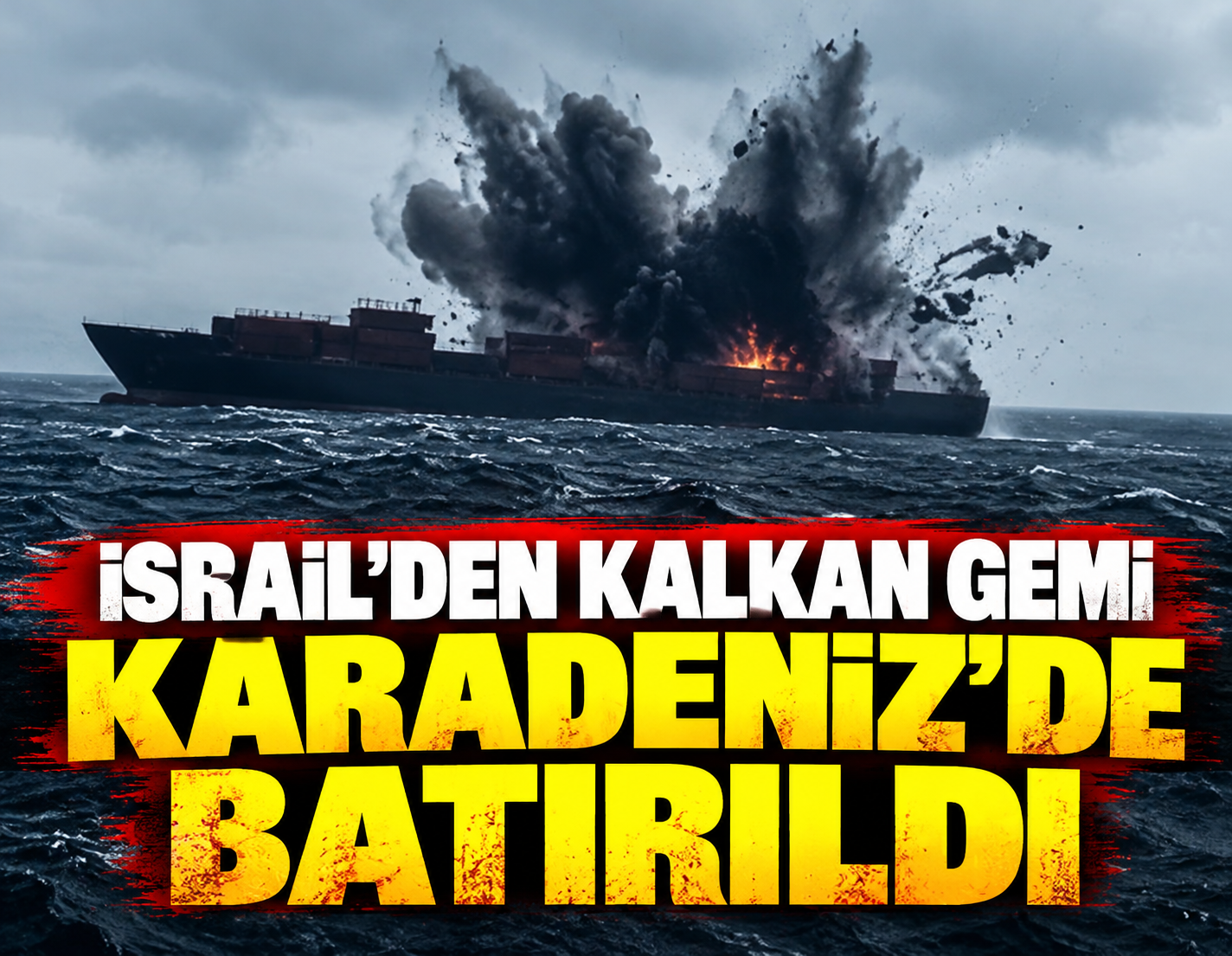 İsrail'den kalkan gemi Karadeniz'de batırıldı
