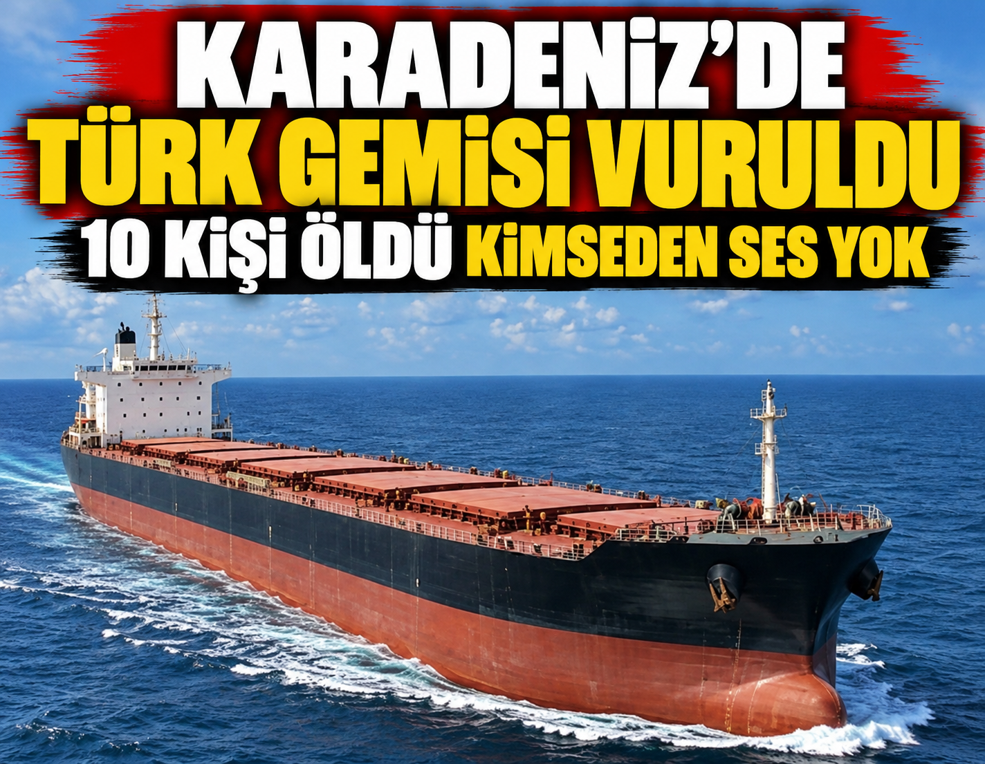 Karadeniz'de Türk gemisi vuruldu, kimseden ses yok