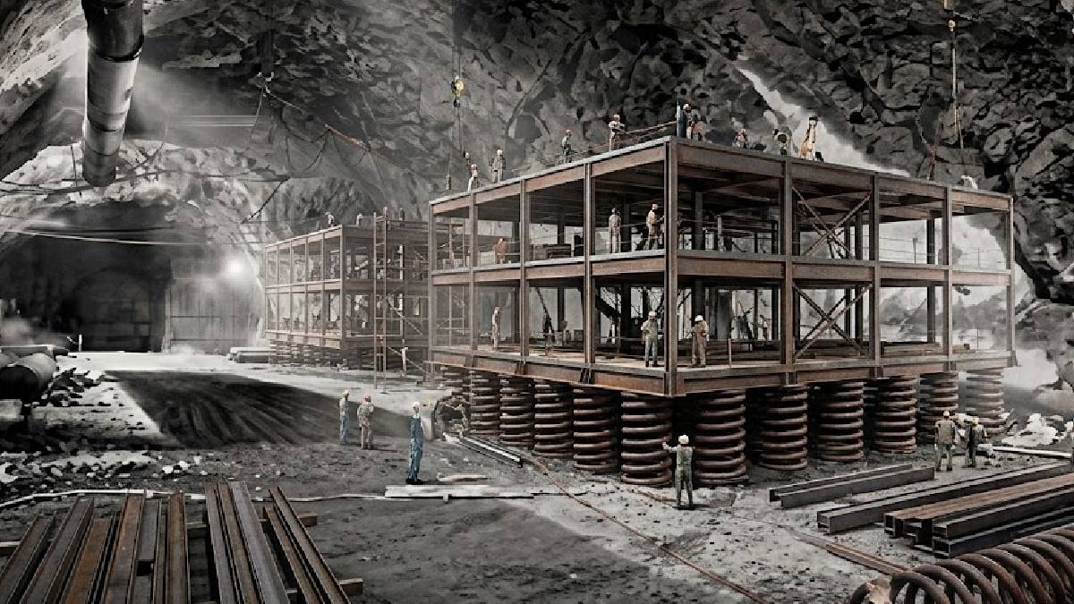 Çölün ortasında 1600 metrelik kayayı oyup sığınak yaptılar