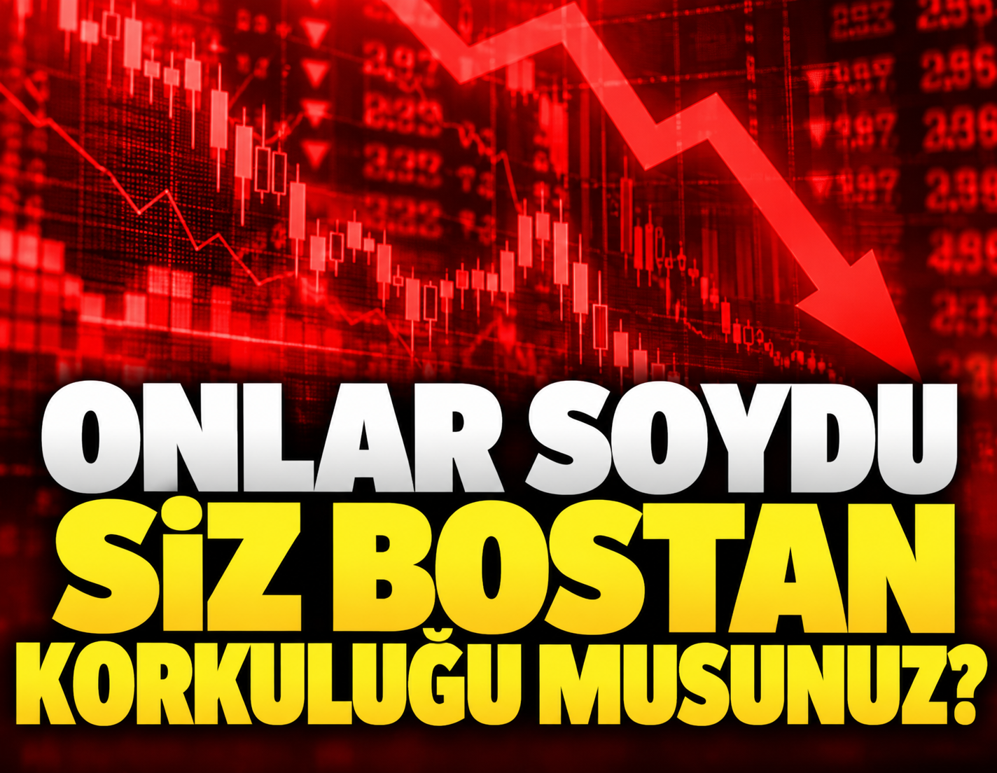Onlar soydu, siz bostan korkuluğu musunuz?