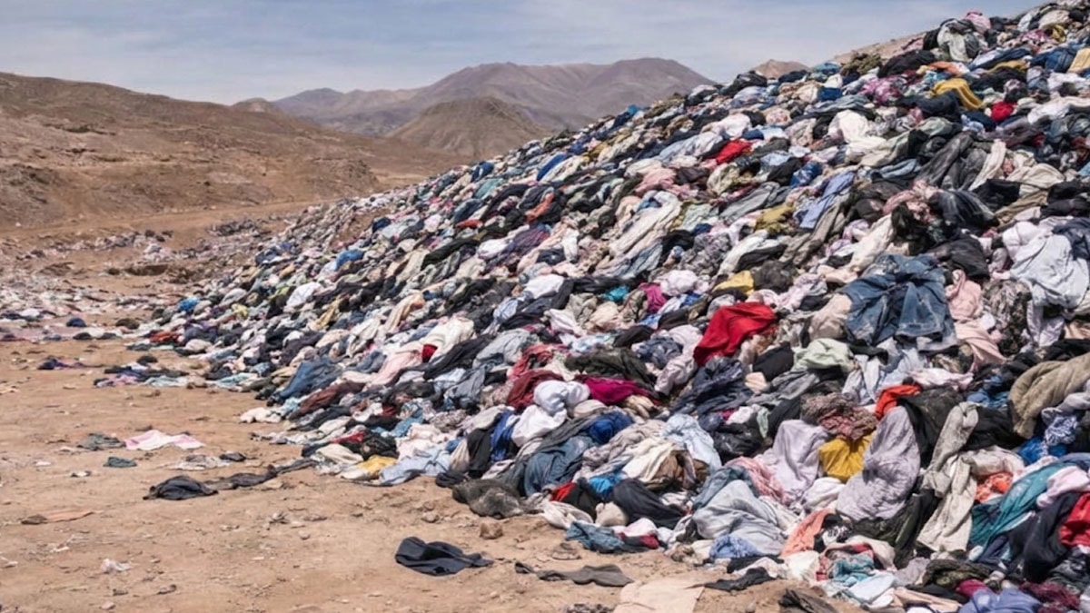 Çölün ortasına 60 bin ton kıyafet bıraktılar