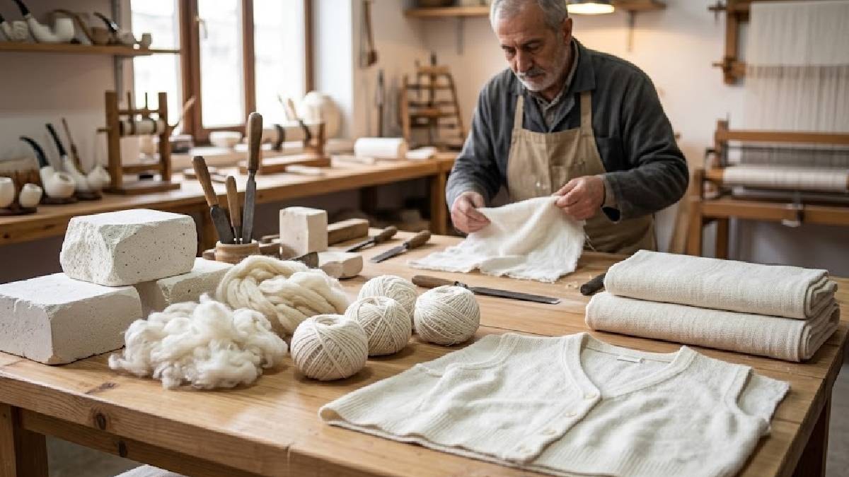 Taşı oyup içinden kumaş çıkarmaya başladılar