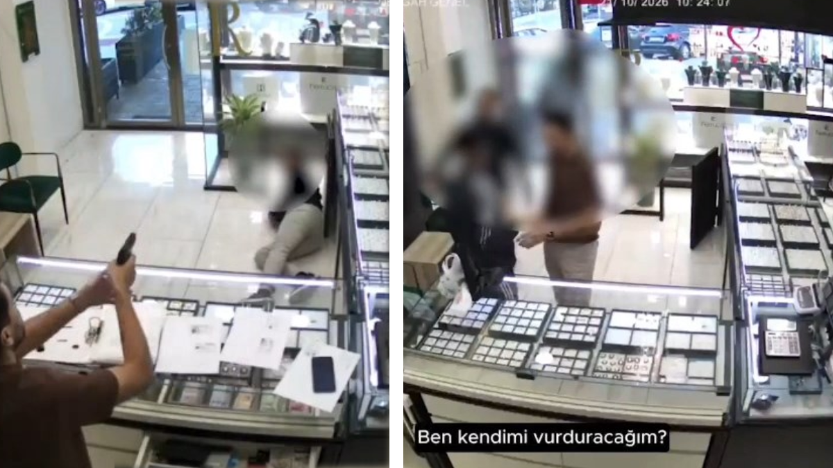 Kuyumcuya saldırıp gasbettiği otomobille kaçtı: Yeni görüntüler ortaya çıktı
