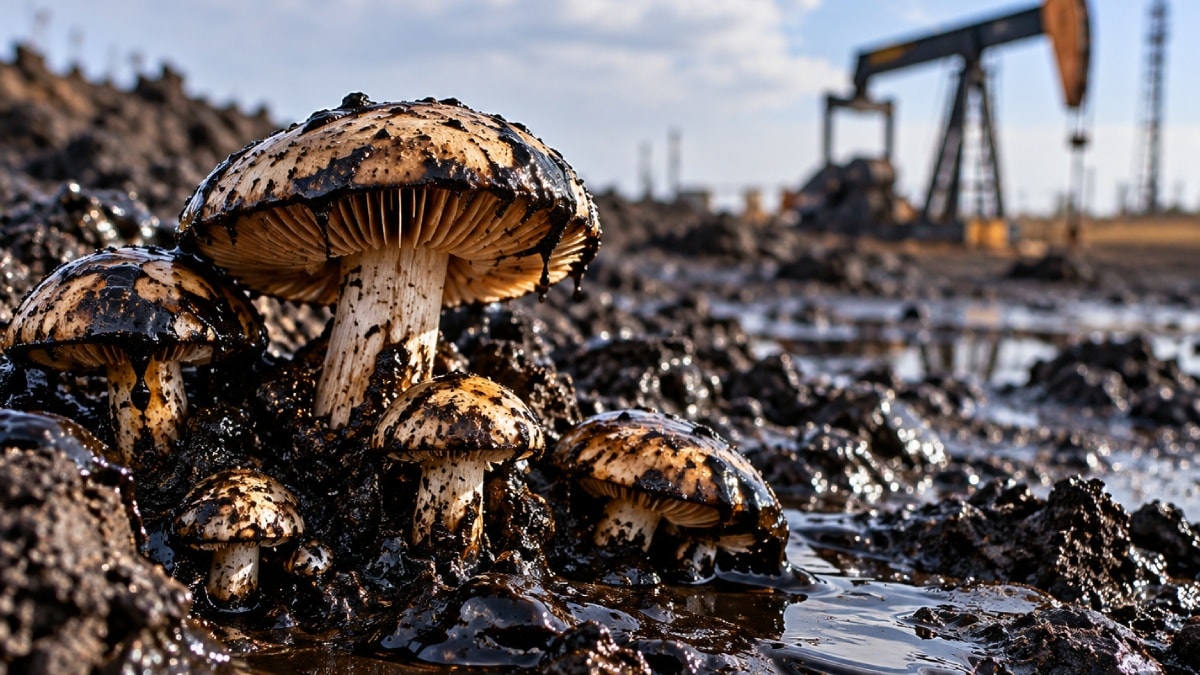 Petrole bulanmış toprakta mantarlar mucize yarattı
