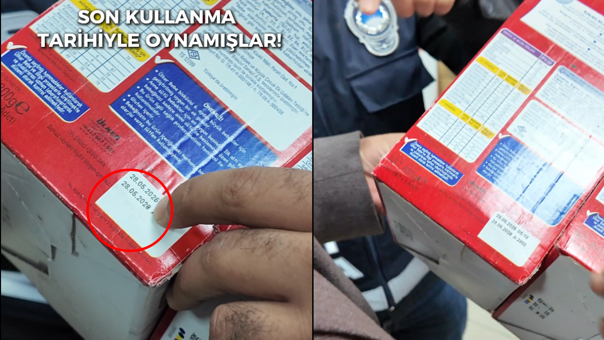 Mühürlü markette skandal: Bebek bisküvilerinin tarihleri elle değiştirilmiş