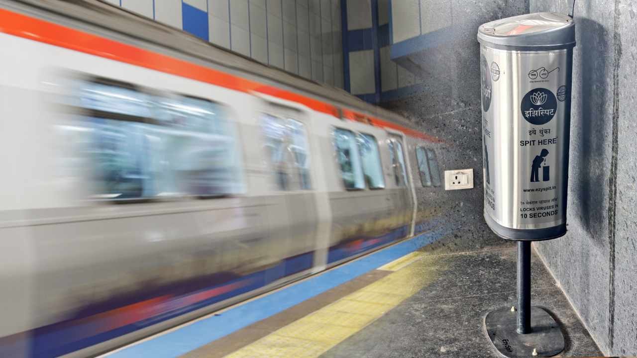 Metro istasyonlarına tükürme noktaları kuruldu
