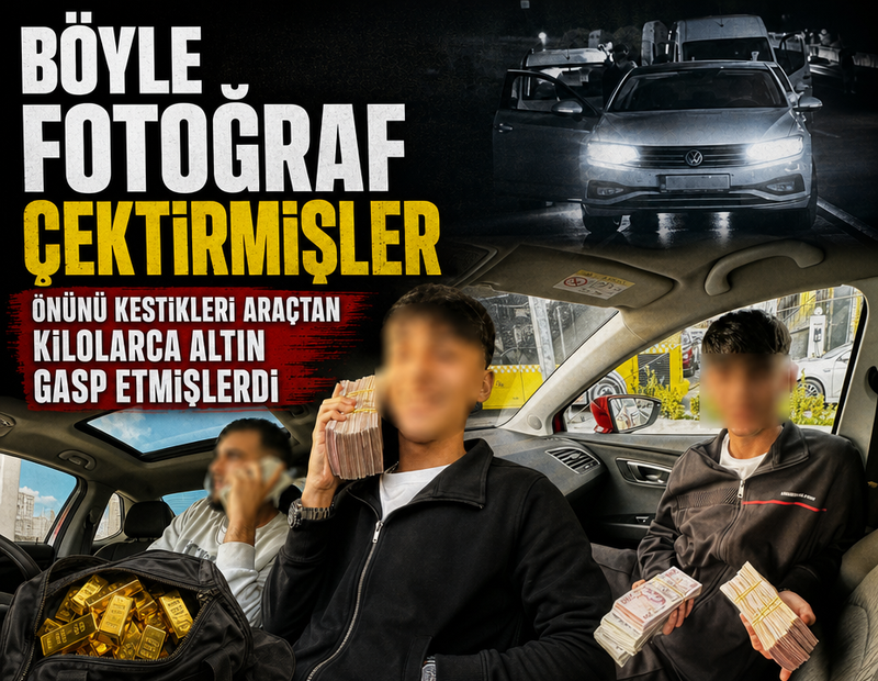 Önünü kestikleri araçtan kilolarca altın gasp etmişlerdi: Böyle fotoğraf çektirmişler