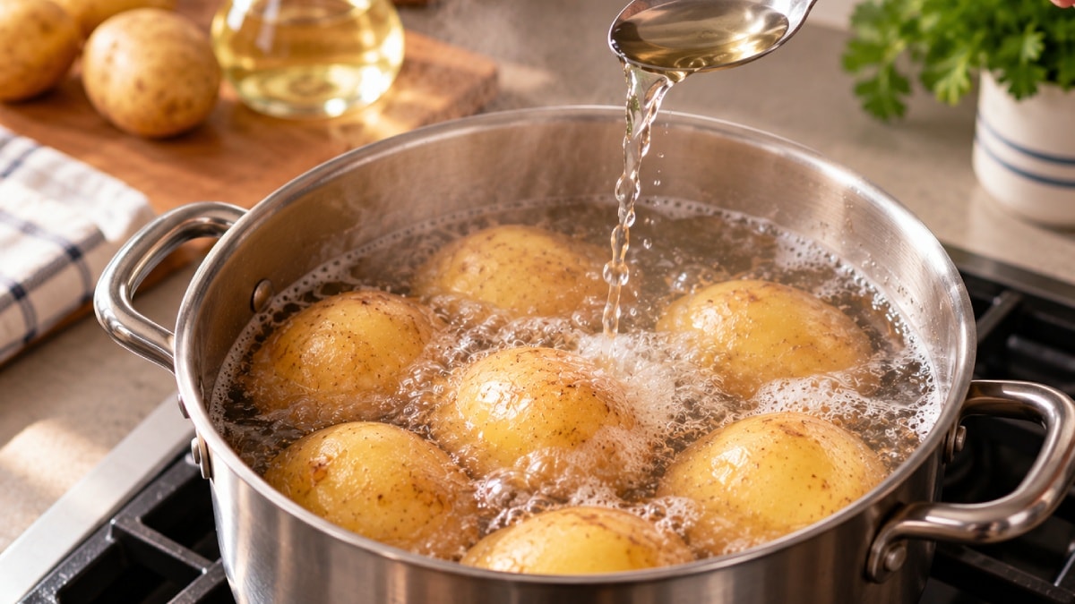 Haşlama suyuna 1 kaşık eklemek yetiyor: Patates asla dağılmıyor, parçalanmadan pişiyor