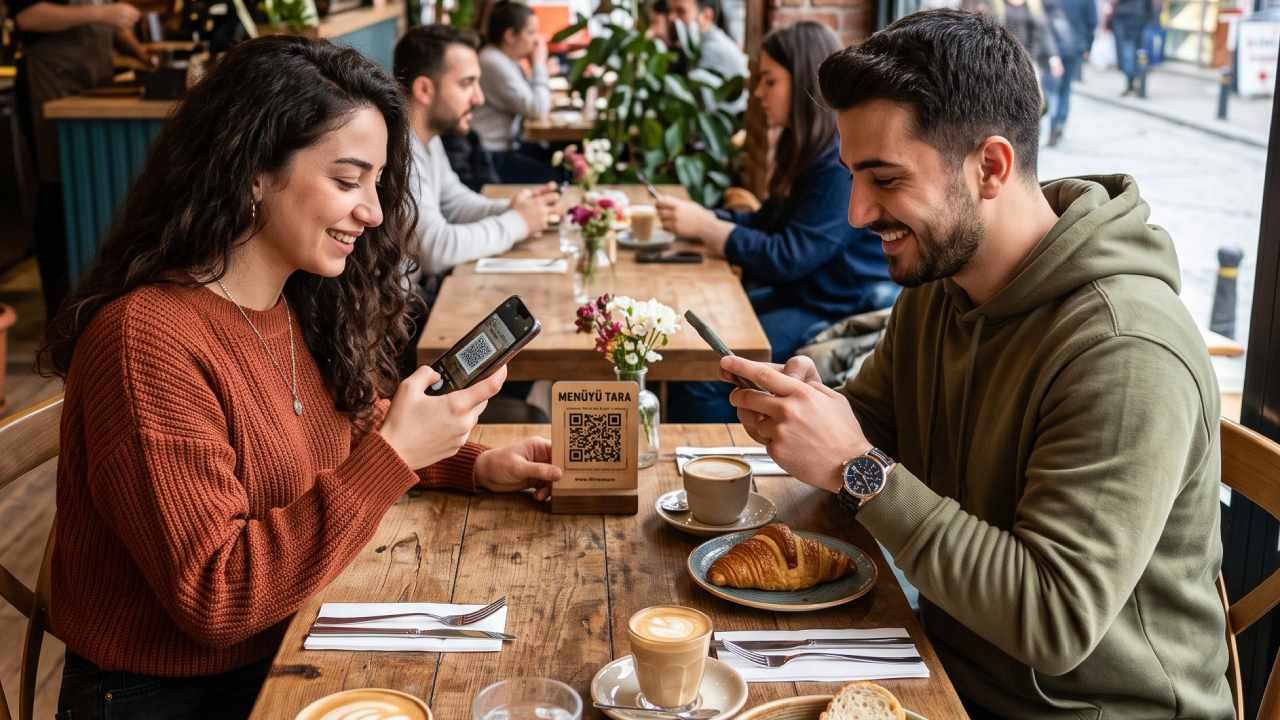 Restoranda menü yerine QR kod okutanlar yandı