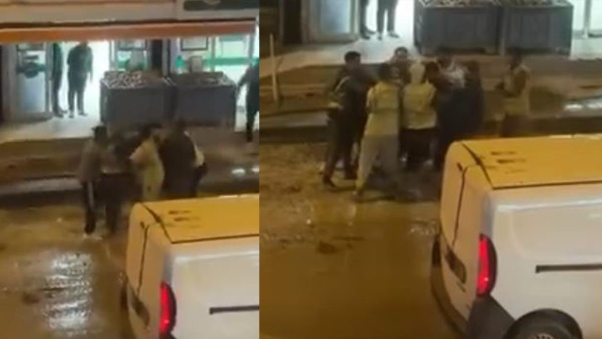 Ankara'da kaldırım işçileri birbirine girdi