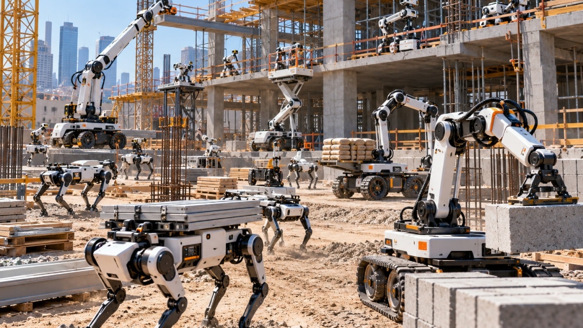Şantiyelerin yeni işçileri robot sürüleri olacak