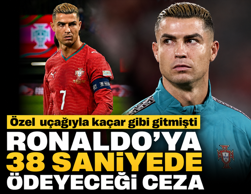 Cristiano Ronaldo'ya 38 saniyede ödeyeceği ceza