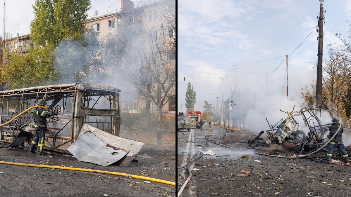 Rus ordusu yolcu otobüsünü vurdu: 30 ölü, 18 yaralı